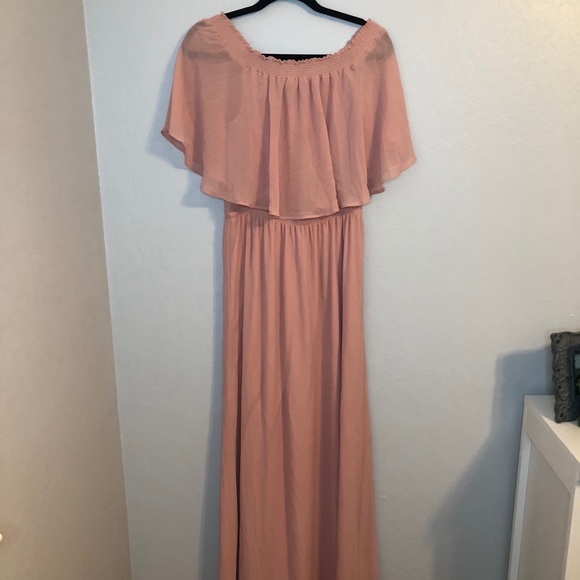 2/$50 bundle | SMYMM Hacienda Maxi Dress Rosebud Chiffon - Picture 5 of 8